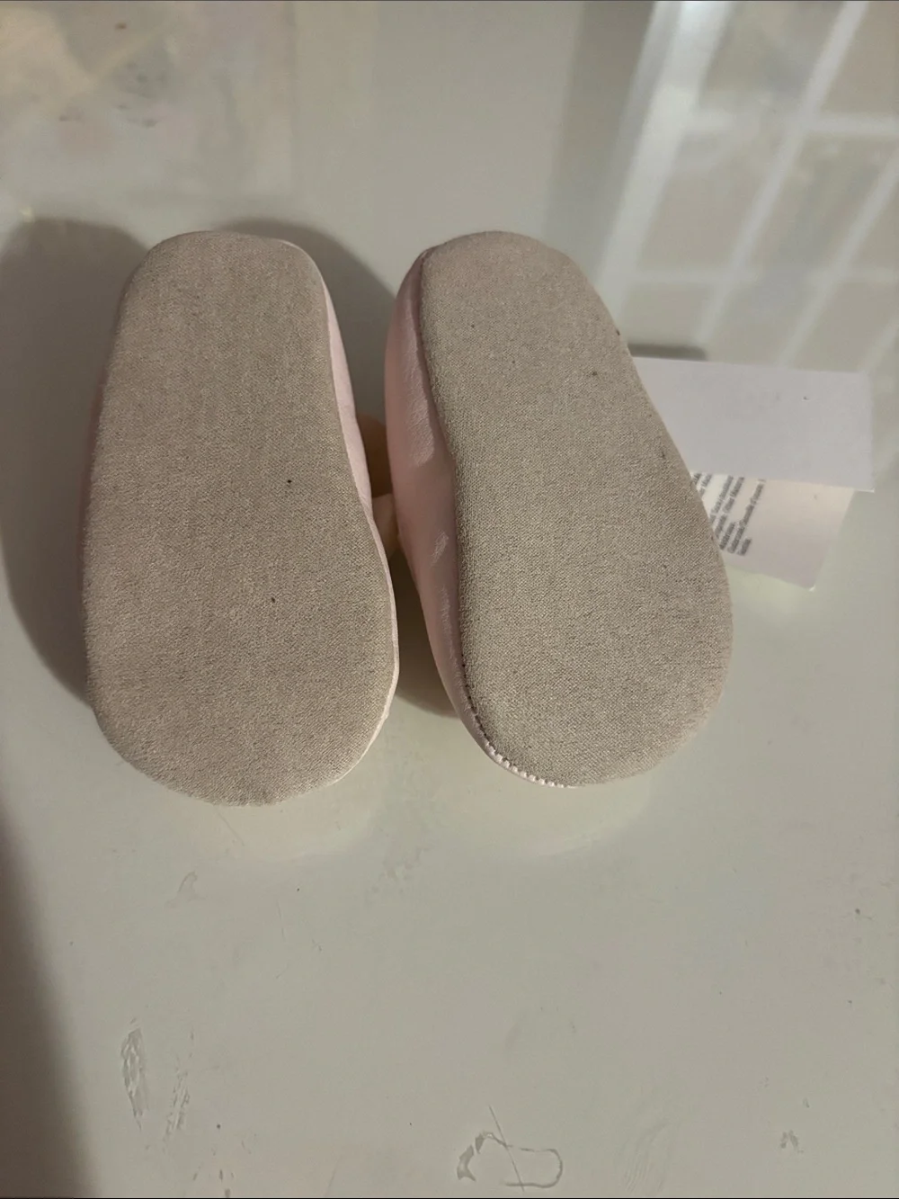Janie and Jack Pink Bow Ballet Flats with Cross Elastic Straps
